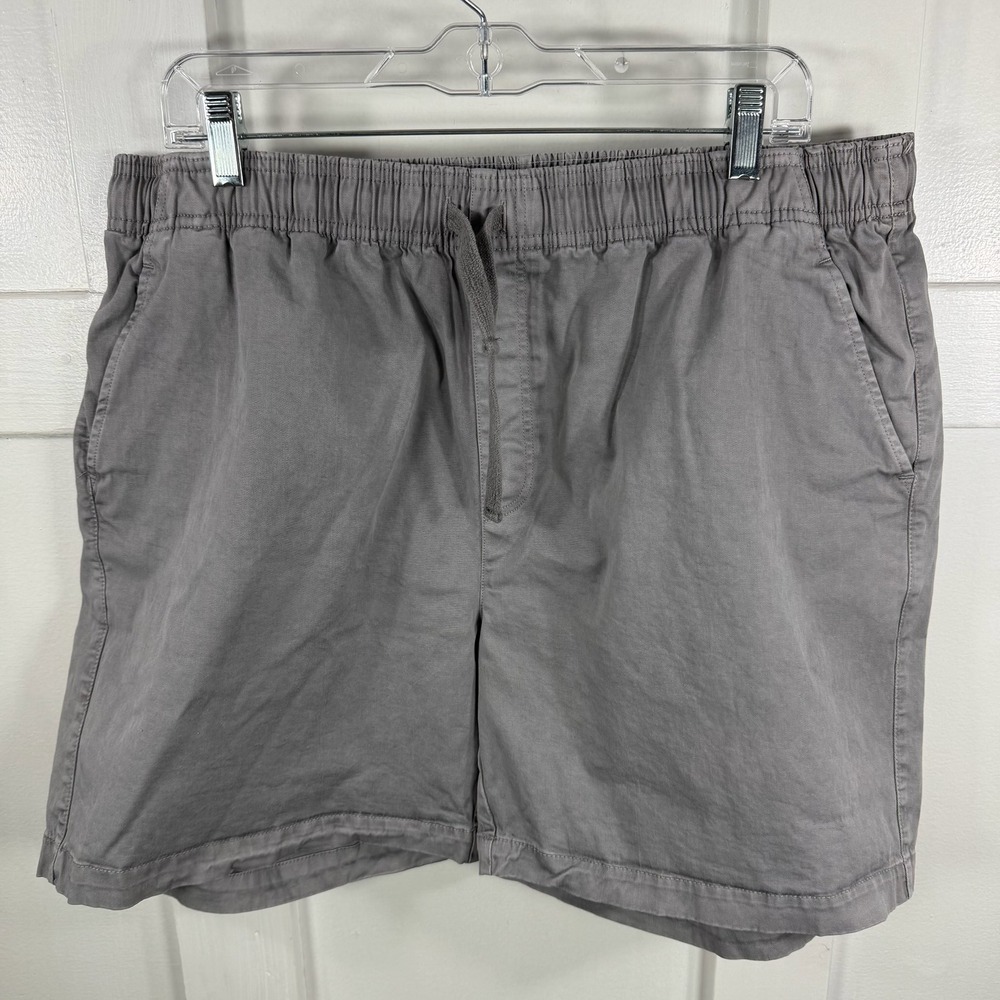 Simply‎ Southern Shorts Gray Elastic Waist Drawstring Pockets Men's Size L